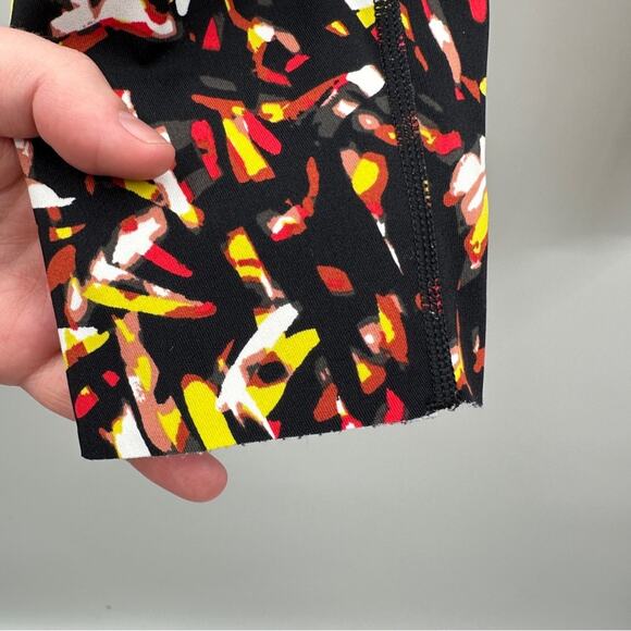 Aerie Offline Goals High Waisted Black Multicolor Abstract Leggings Size S - Picture 6 of 13